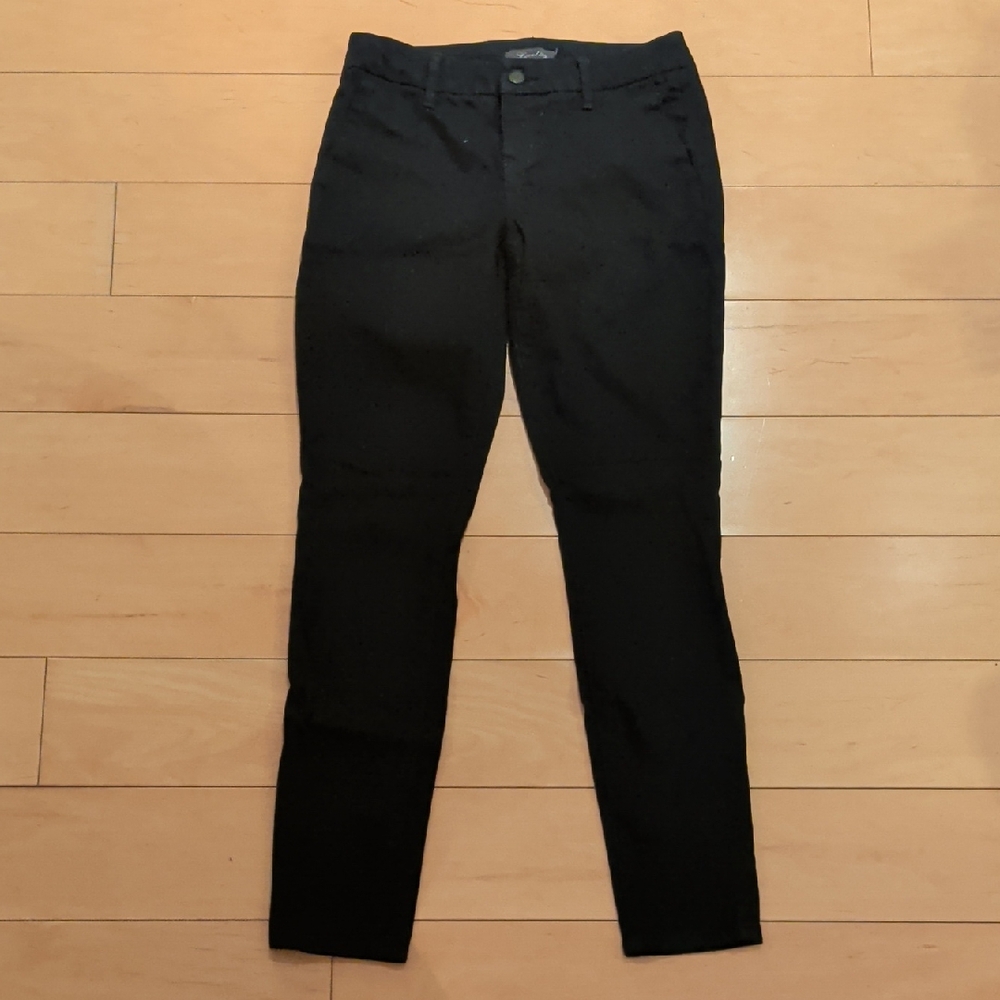 Level 99 Jet Black Skinny Jeans Size 26 Lyocell Blend Stretch Mid Rise